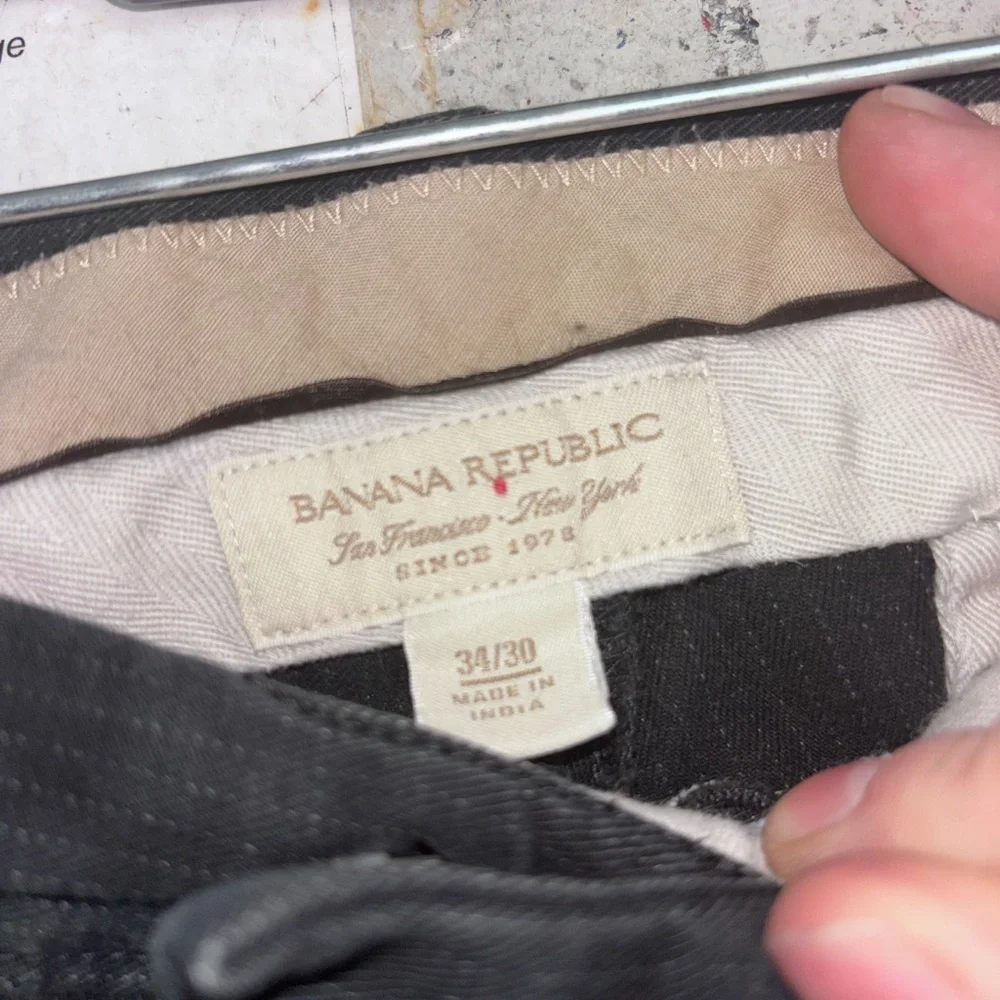 Banana Republic Men's Black‎ pin stripe trousers 34/30